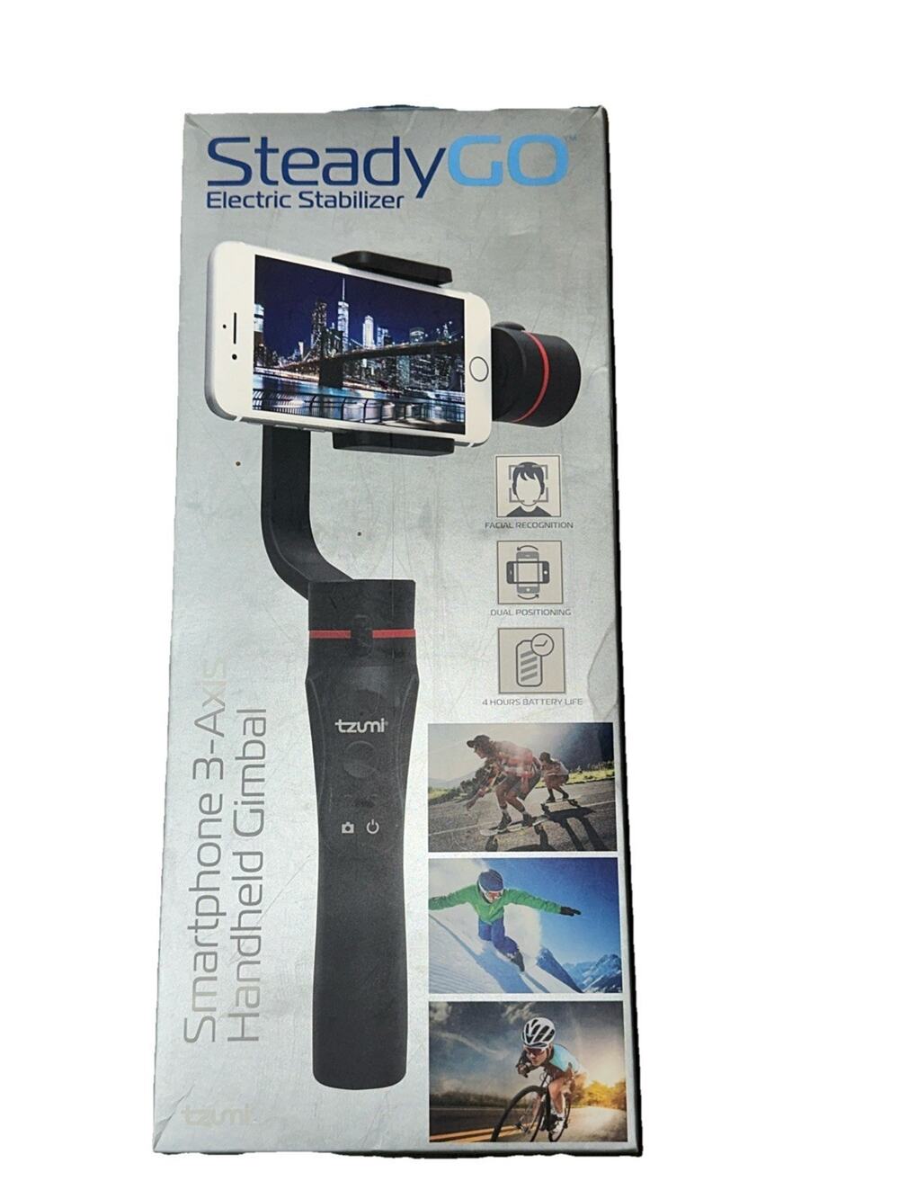 Tzumi Steady Go Electric Stabilizer Smartphone 3-Axis Handheld Gimbal New in Box